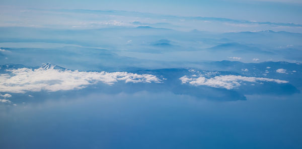 Scenic view of cloudscape against blue sky