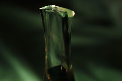 Close-up of glass bottle