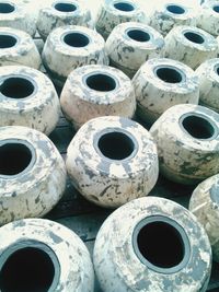 Full frame shot of pipes