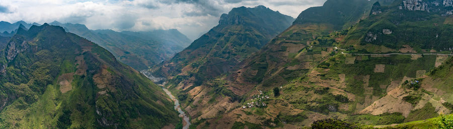 Panoramic view of mountain range