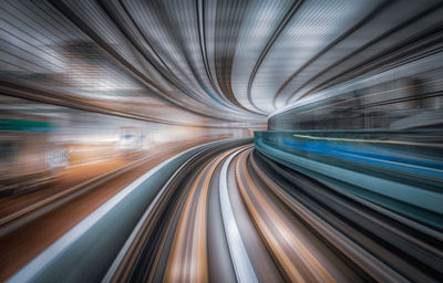 Blurred motion of light trails at night