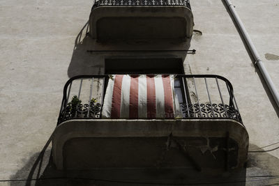 High angle view of empty staircase