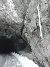 Rock formations in cave