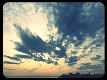 Low angle view of cloudy sky