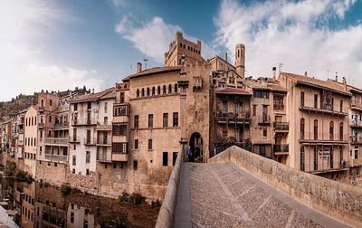 Low angle view of buildings against sky