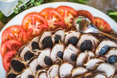 Close-up of food in plate