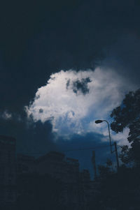 Low angle view of cloudy sky
