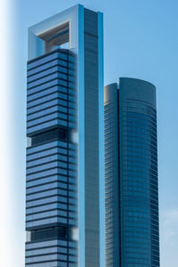 Towers in madrid skyline, spain