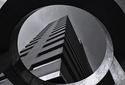 Low angle view of spiral staircase