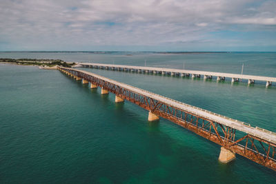 Pier over sea against sky