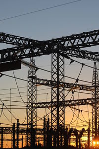 Low angle view of power lines