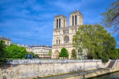 Low angle view of historical building against sky