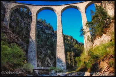 Low angle view of bridge against sky