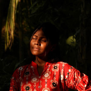 Portrait of young woman