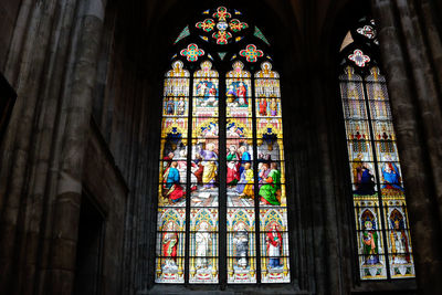 Beautiful stained glass windows of cologne cathedral