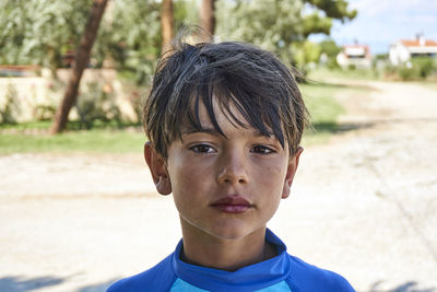 Close-up portrait of boy