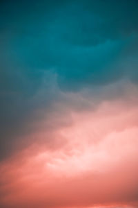 Low angle view of sky during sunset