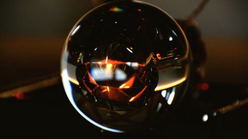 Close-up of crystal ball