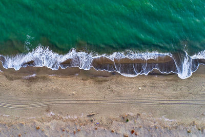 High angle view of beach