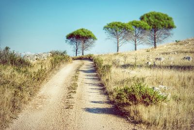 Empty country road along landscape