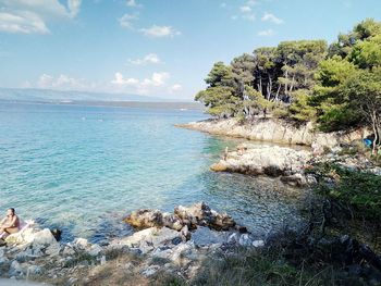 Scenic view of sea against sky