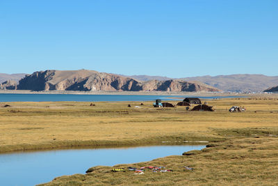 Scenic view of namtso lake