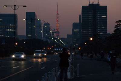 City street at night