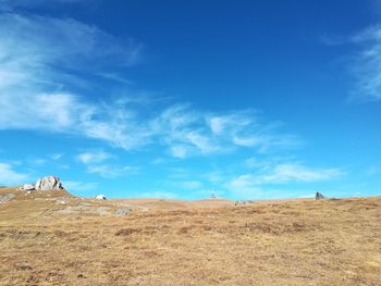 Scenic view of desert against sky