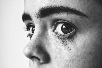 Close-up portrait of young woman