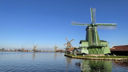Windmills in zaanse schans, the netherlands