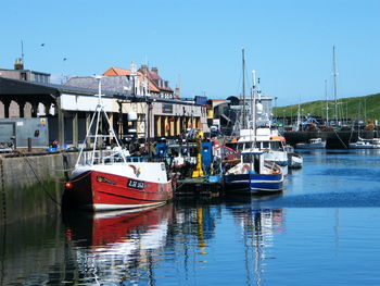 Boats in harbor