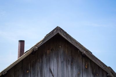 Low angle view of old building against sky