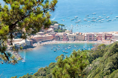 View of buildings on shore