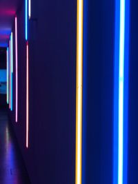 Colorful illuminated lights in room