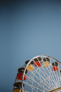 Low angle view of basketball hoop against clear sky