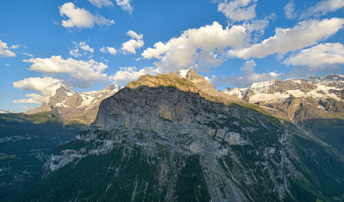 Panoramic view of rocky mountains against sky