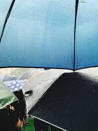 High angle view of umbrella