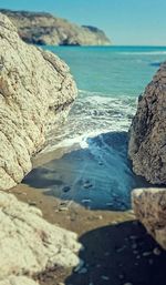 Rock formations in sea