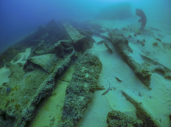 The wreck of the cargo ship lundenberg that sank in 1954 at lands end in cabo san lucas