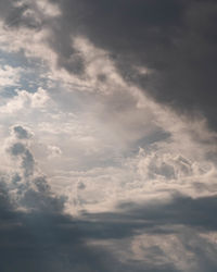 Low angle view of clouds in sky