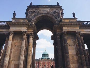 Low angle view of historical building