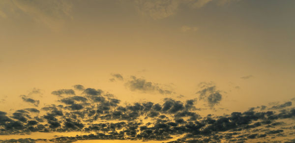 Low angle view of sky during sunset