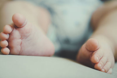 Close-up of baby feet
