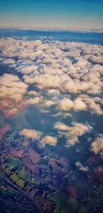 High angle view of cloudscape against sky