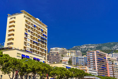 Buildings against blue sky