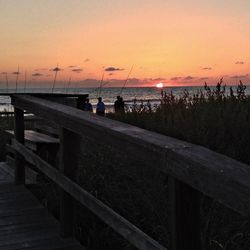 Scenic view of sea at sunset