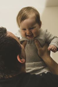 Portrait of cute boy looking at camera