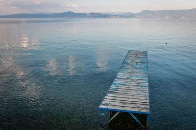 High angle view of sea against sky