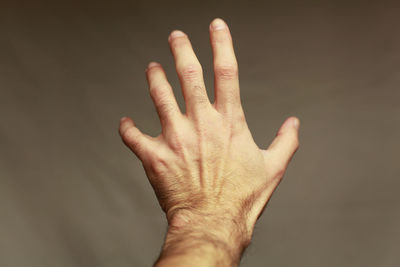 Close-up of human hand