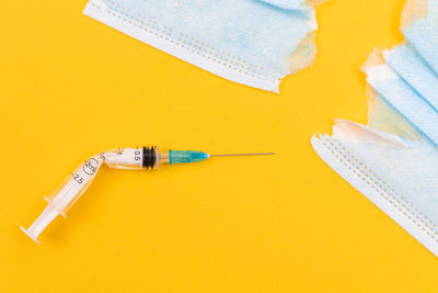 High angle view of pen on paper